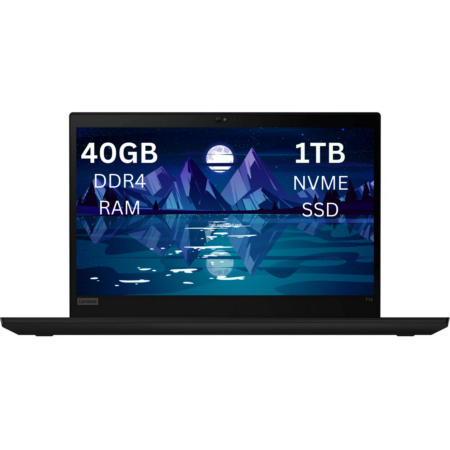 Lenovo ThinkPad T14 14" Ultrabook - Intel Core i5 10th Gen | 40GB RAM | 1TB SSD | Windows 11 Pro - (Refurbished)