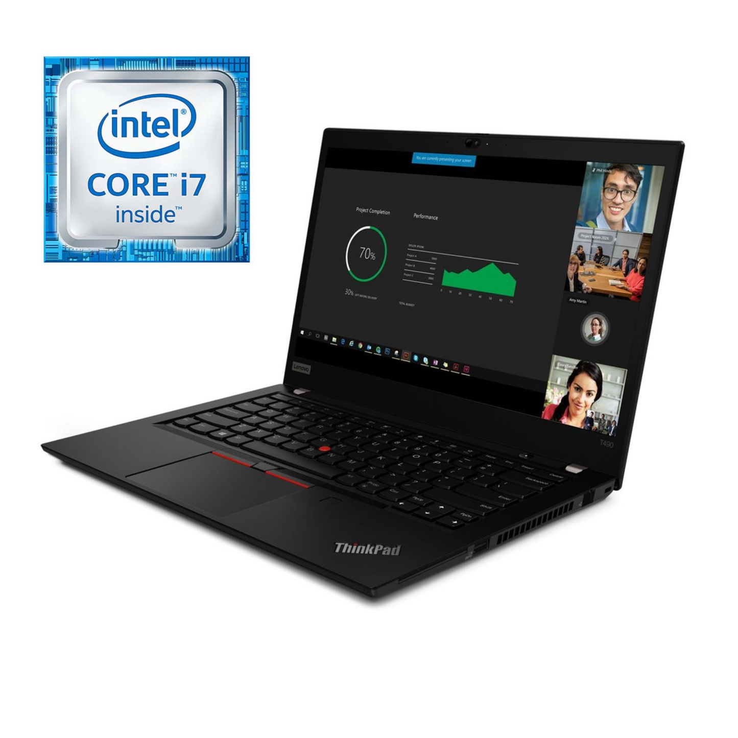 Lenovo ThinkPad T490 14" Ultrabook - Intel Core i7 8565U | 16GB RAM | 256GB SSD | Windows 11 Pro - (Refurbished)