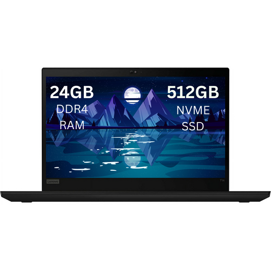 Lenovo ThinkPad T14 14" Ultrabook - Intel Core i5 10th Gen | 24GB RAM | 512GB SSD | Windows 11 Pro - (Refurbished)