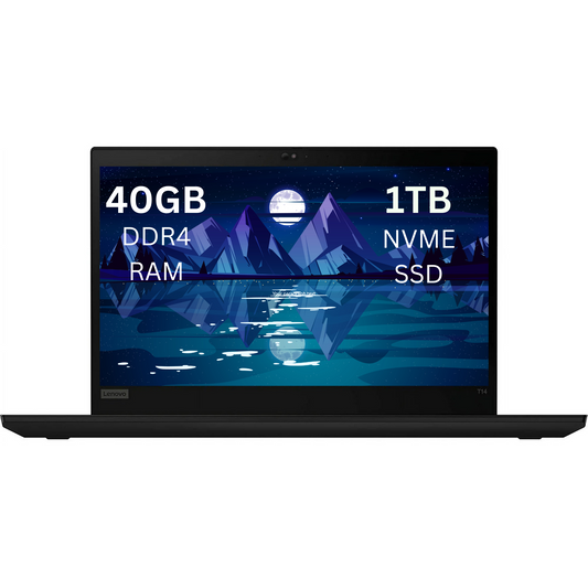 Lenovo ThinkPad T14 14" Ultrabook - Intel Core i5 10th Gen | 40GB RAM | 1TB SSD | Windows 11 Pro - (Refurbished)