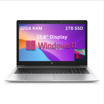 HP EliteBook 850 G5 - 15.6' FHD Laptop - Intel Core i7-8300U | 32GB RAM | 1TB SSD - Windows 11 Pro - (Refurbished)