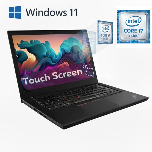 Lenovo ThinkPad T480 14" FHD (Touch Screen) Ultrabook - Intel Core i7 8665U | 16GB RAM | 256GB SSD | Windows 11 Pro - (Refurbished)